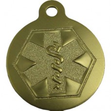 Chapa Alerta Médica 32mm (Oro)